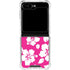 Pink and White Galaxy Z Flip6 Clear Case